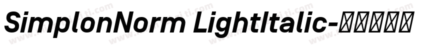 SimplonNorm LightItalic字体转换